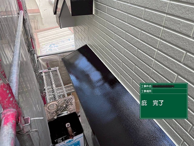 明石市　ひさしの塗装完了